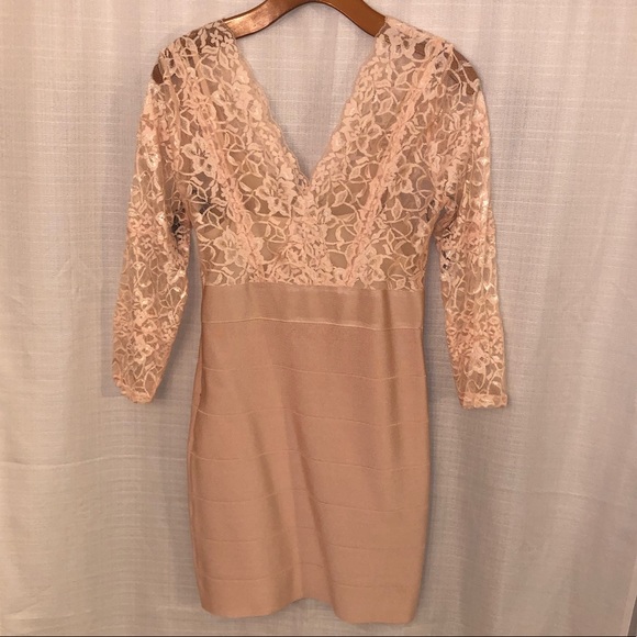 Bebe Lace/Bodycon dress - Picture 1 of 6